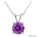 2 Carat Fancy Purple Pure Brilliance Pendant Made with Swarovski Zirconia